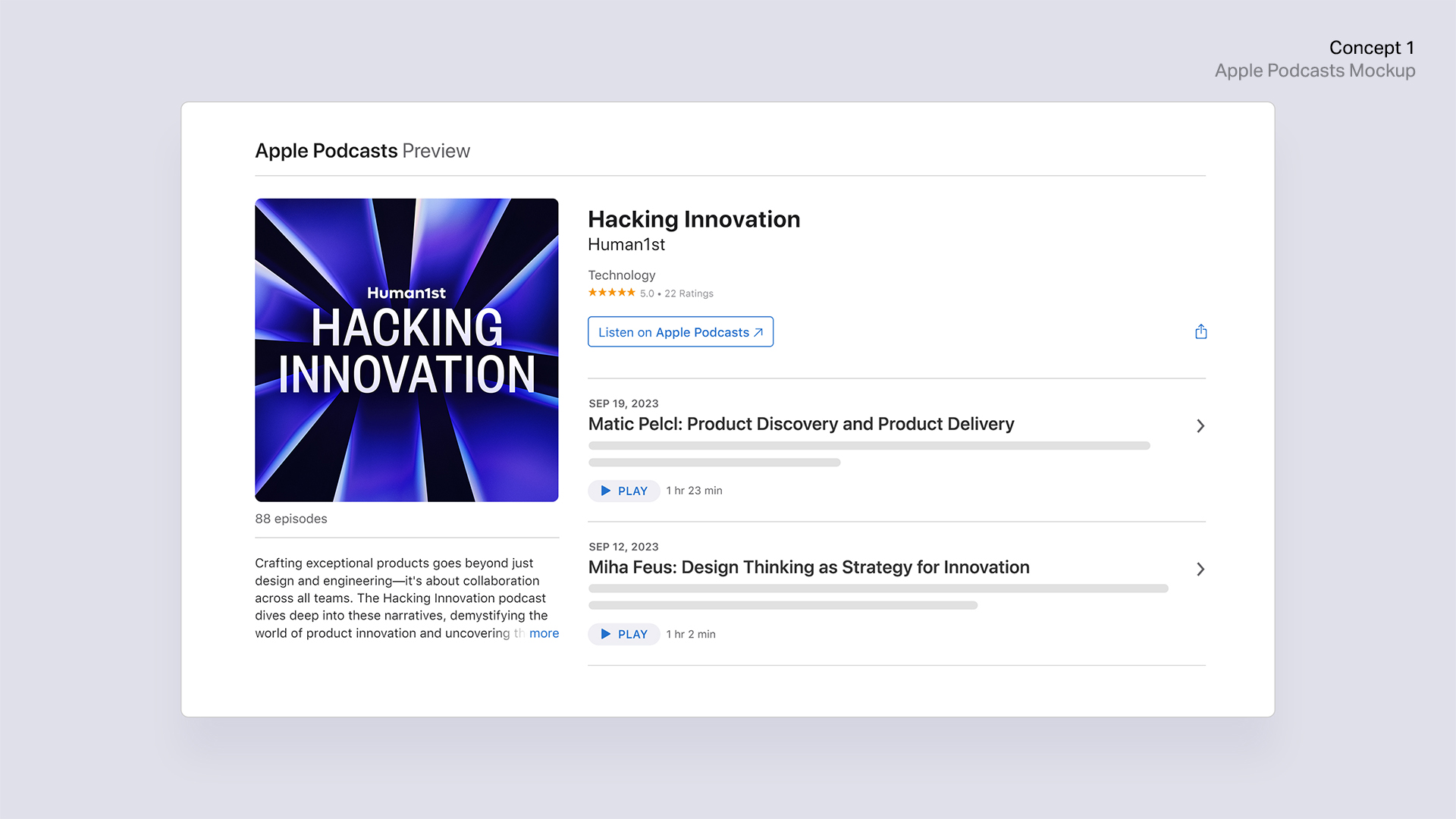 Hacking Innovation Podcast Branding Proposal