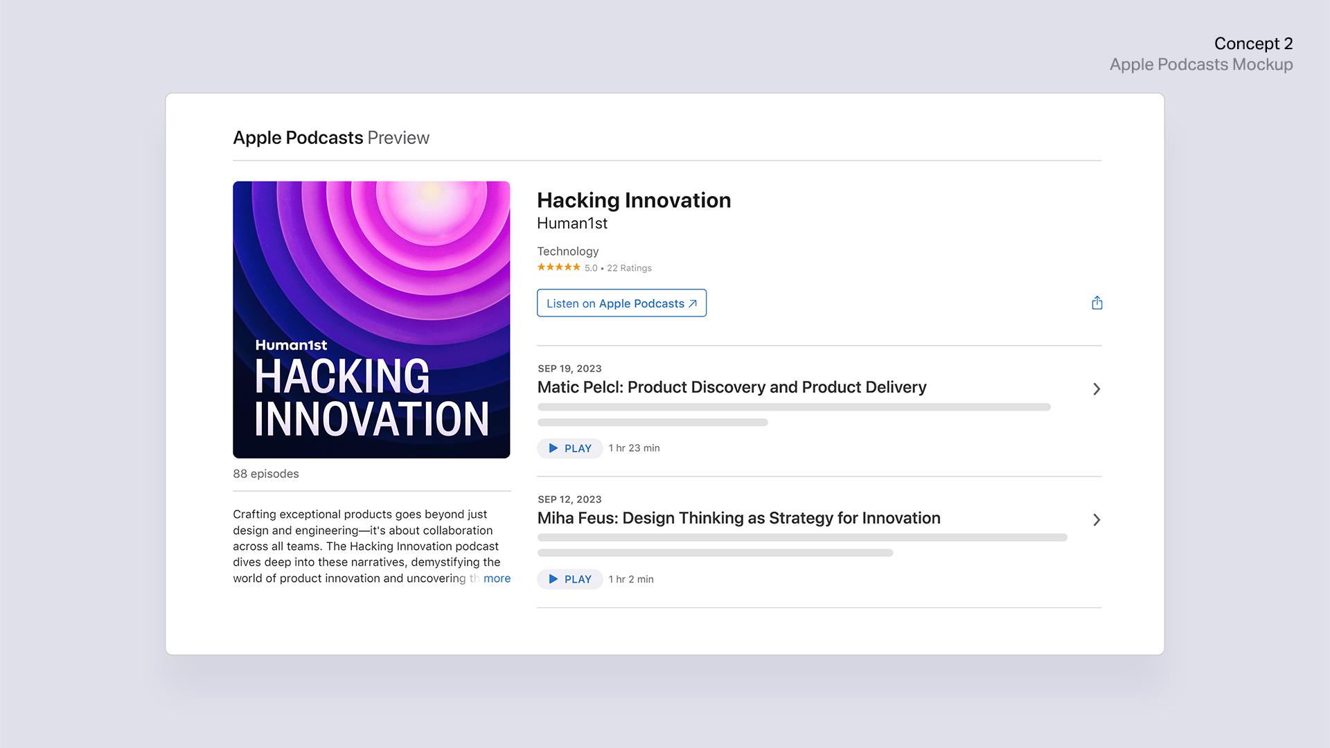 Hacking Innovation Podcast Branding Proposal